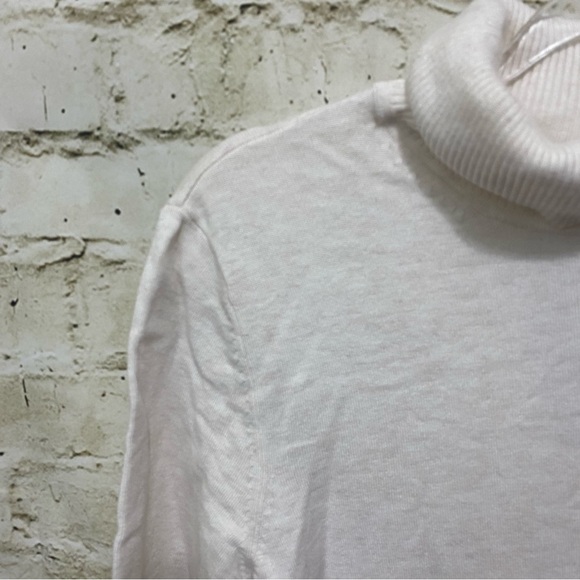 Lane Bryant Ivory Soft Ribbed Mock Neck Short Sleeve Stretch Top - Picture 2 of 6